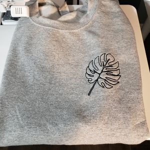 Monstera Embroidered Sweatshirt